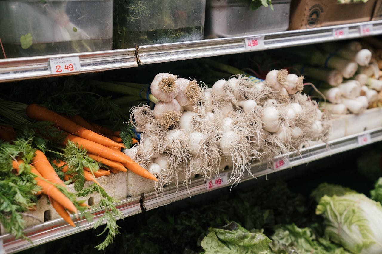veg on store shelf